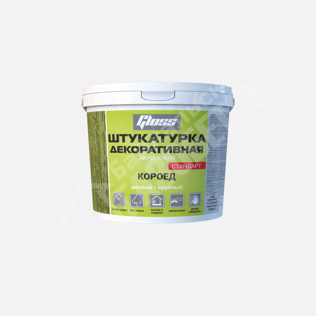 картинка Декоративная штукатурка Короед крупный "Gloss", 25 кг